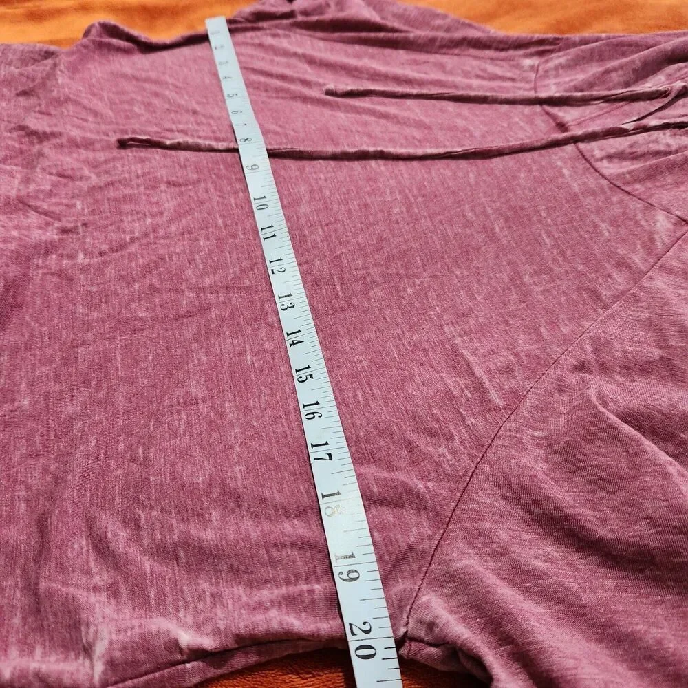 Ever Hottie Cropped Hoodie Size Medium Cranberry Color Lightweight. New